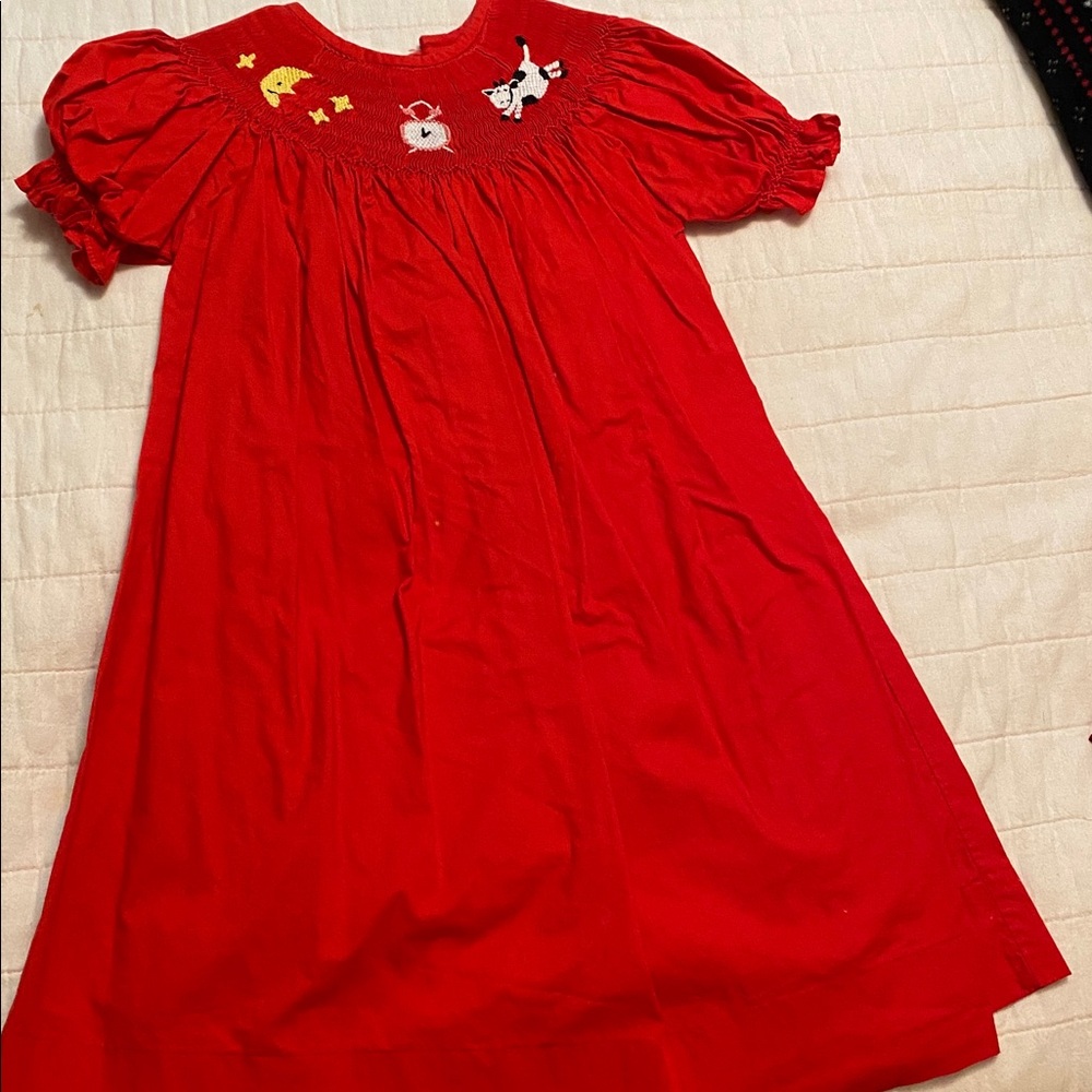 Red Embroidered Dress